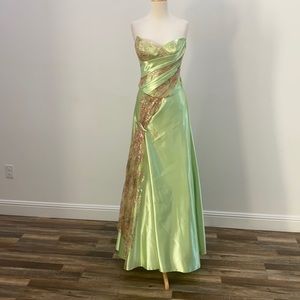 Green two piece dress